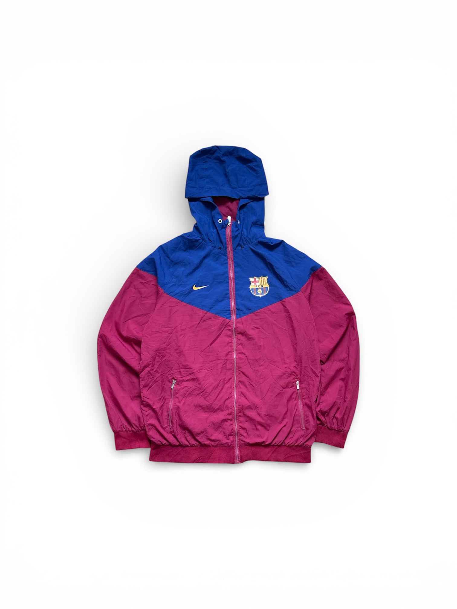 Vintage Nike FC Barcelona Windbreaker Blue/Burgundy (XL)
