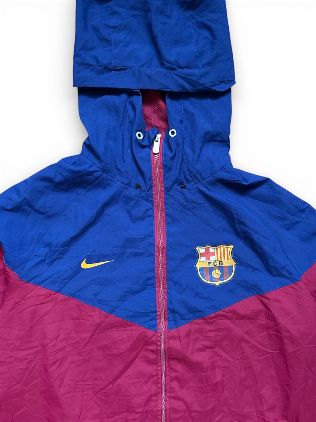 Vintage Nike FC Barcelona Windbreaker Blue/Burgundy (XL)