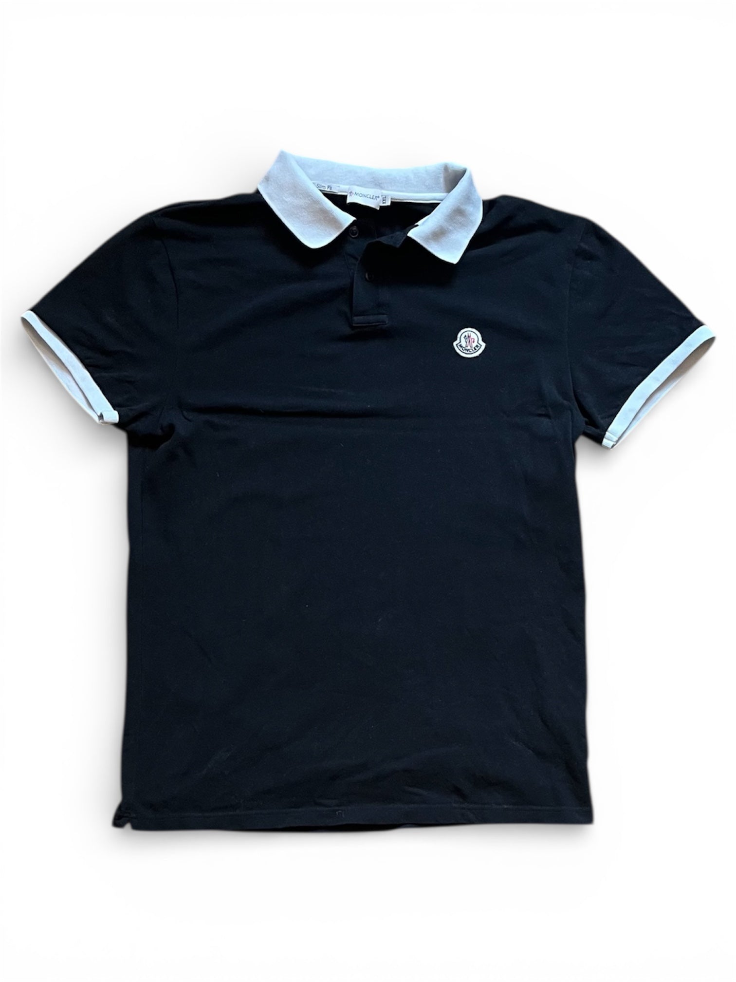 Vintage Moncler Polo Shirt Navy / Light Blue (XXL – Slim Fit, fits like M)