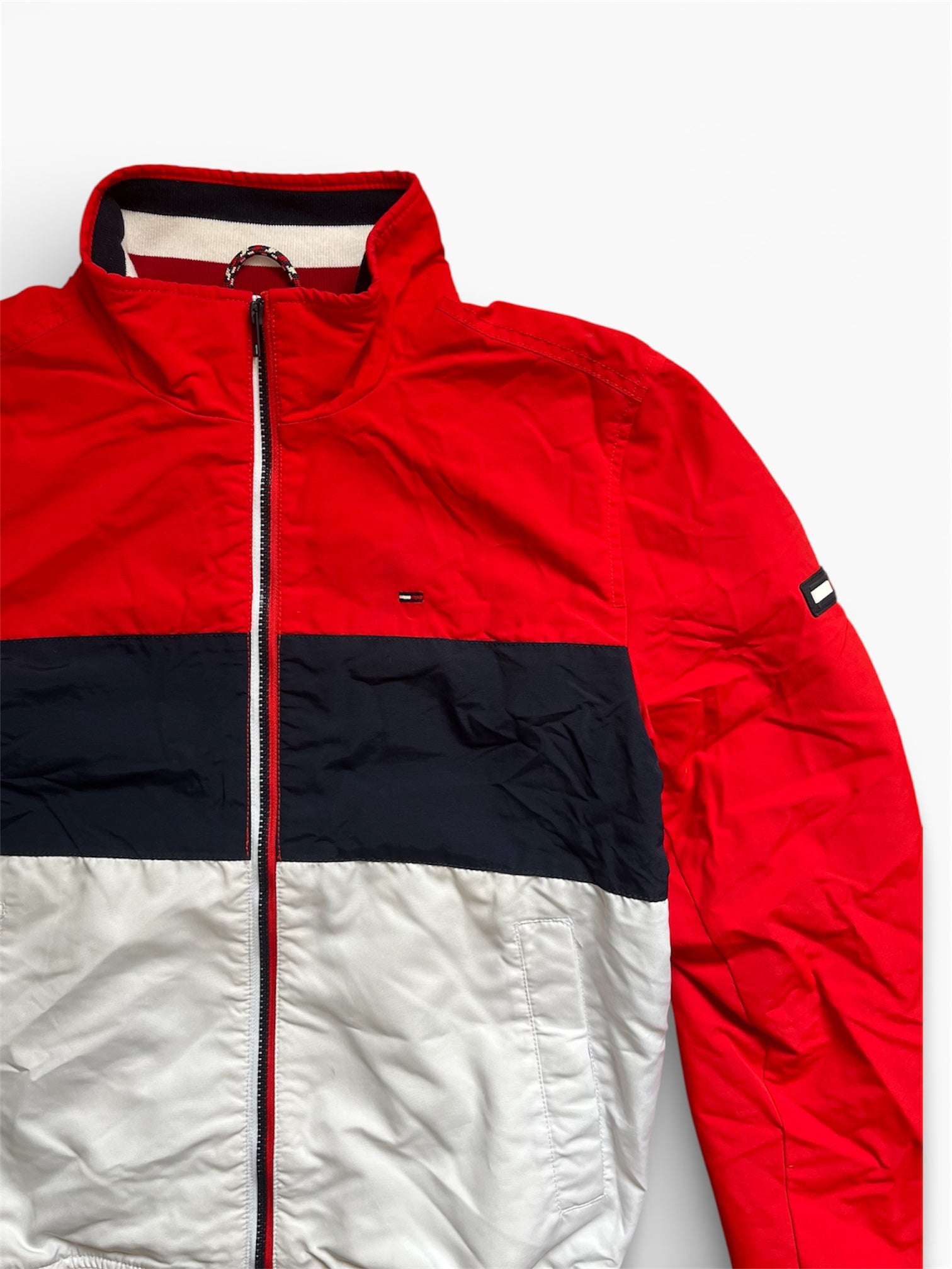 Vintage Tommy Hilfiger Jacket Red / White / Navy (M)