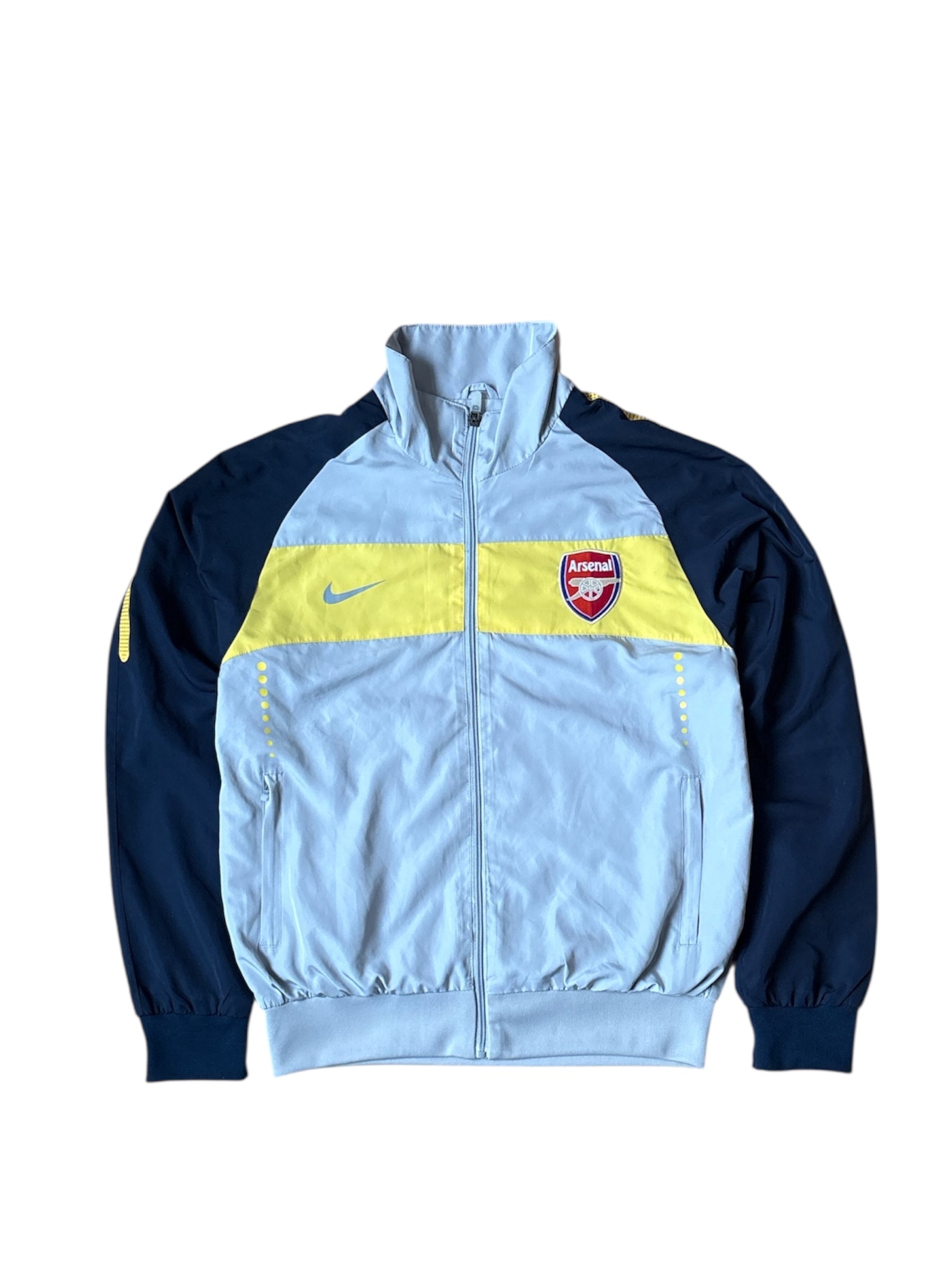 Vintage Nike Arsenal Track Jacket Light Blue/Navy Yellow Size M